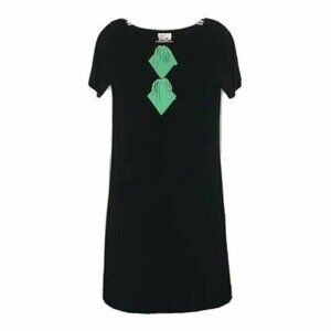 Leona Edmiston Frocks Black Bow Shift Dress XS
